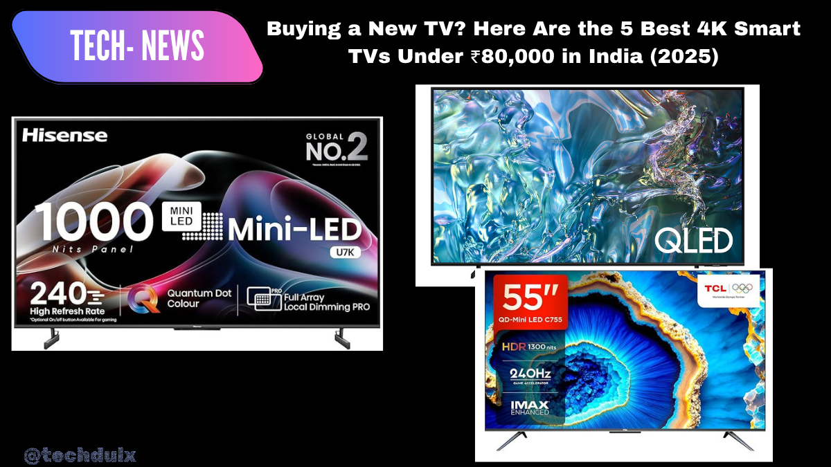 5 Best 4K Smart TVs Under ₹80,000-techdulx
