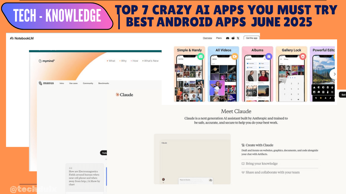 Top 7 Crazy AI Apps 2025 june - techdulx